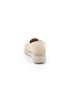 Grunland Mocassino Zeppa Punta Camoscio Naplak Cocco Beige