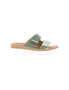 Grunland Ciabatta Doppio Velcro Plantare Estraibile Salvia