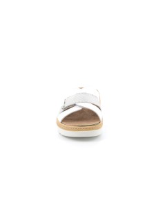 Grunland Ciabatta Monofascia Velcro Plantare Estraibile Bianco Argento