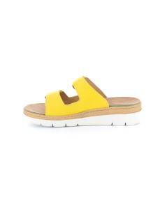 Grunland Ciabatta 2 Fasce Velcro Plantare Estraibile pelle Giallo