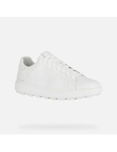 Geox Sneakers Uomo Spherica Ecub1 Cassetta Pelle Bianco