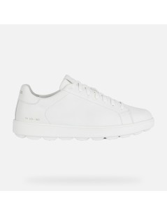Geox Sneakers Uomo Spherica Ecub1 Cassetta Pelle Bianco