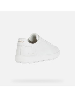 Geox Sneakers Uomo Spherica Ecub1 Cassetta Pelle Bianco