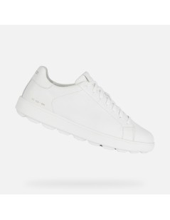 Geox Sneakers Uomo Spherica Ecub1 Cassetta Pelle Bianco