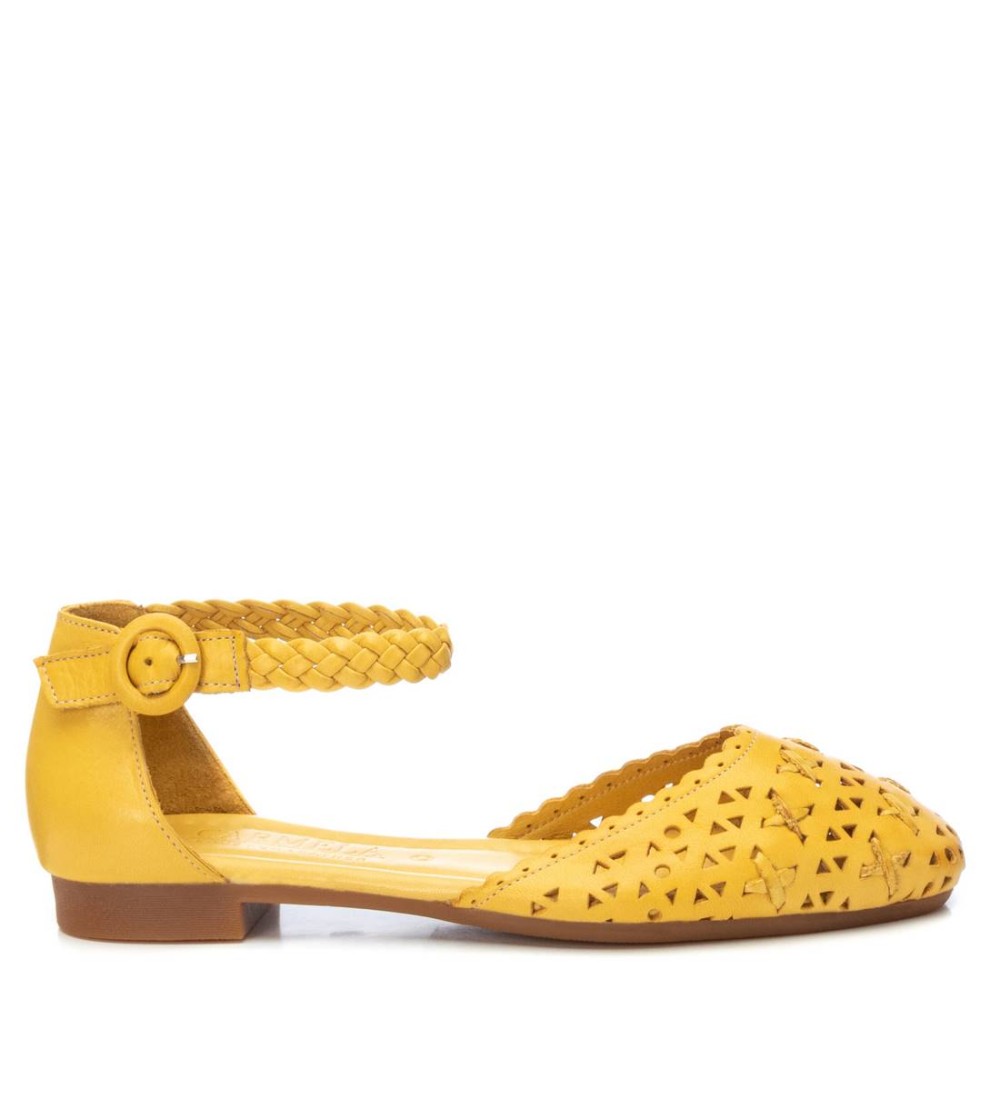 Carmela Ballerina Tallone Chiuso Braccialetto Nappa Giallo