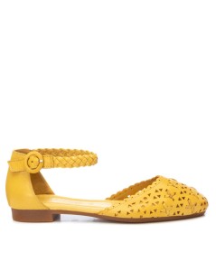 Carmela Ballerina Tallone Chiuso Braccialetto Nappa Giallo