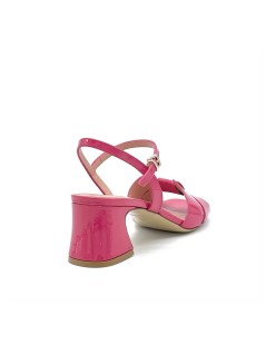 Elata Sandao Tacco Medio Fascia Fiocco Vernice Lux Rosa