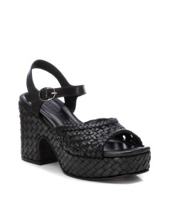 Carmela Sandalo Tacco Platform Braccialetto intreccio Nero