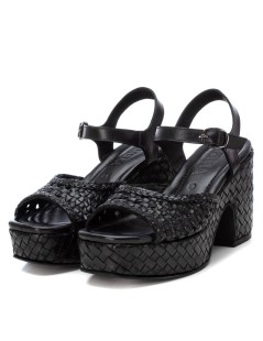 Carmela Sandalo Tacco Platform Braccialetto intreccio Nero