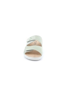 Grunland Ciabatta Comfort 2 Velcro Strass Plantare Oliva