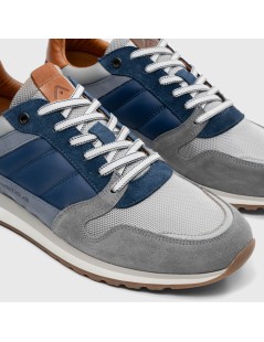 Ambitious Sneakers Balance Punta Retro Camoscio Blu Grigio