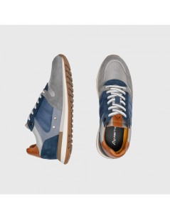 Ambitious Sneakers Balance Punta Retro Camoscio Blu Grigio