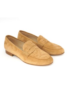 Luca Grossi Mocassino Donna College Basso Camoscio Cammello