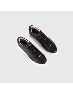 Ambitious Sneakers Cassetta Fondo Alto Traforata Nero