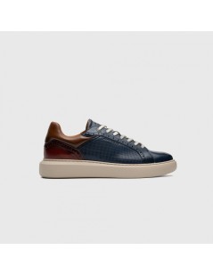 Ambitious Sneakers Cassetta Bicolore Fondo Alto Blu