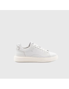 Ambitious Sneakers Cassetta Fondo Alto Traforata Bianco