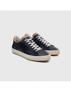 Ambitious Sneakers Pelle Cassetta Dettagli Camoscio Blu