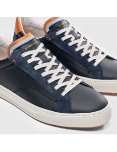 Ambitious Sneakers Pelle Cassetta Dettagli Camoscio Blu