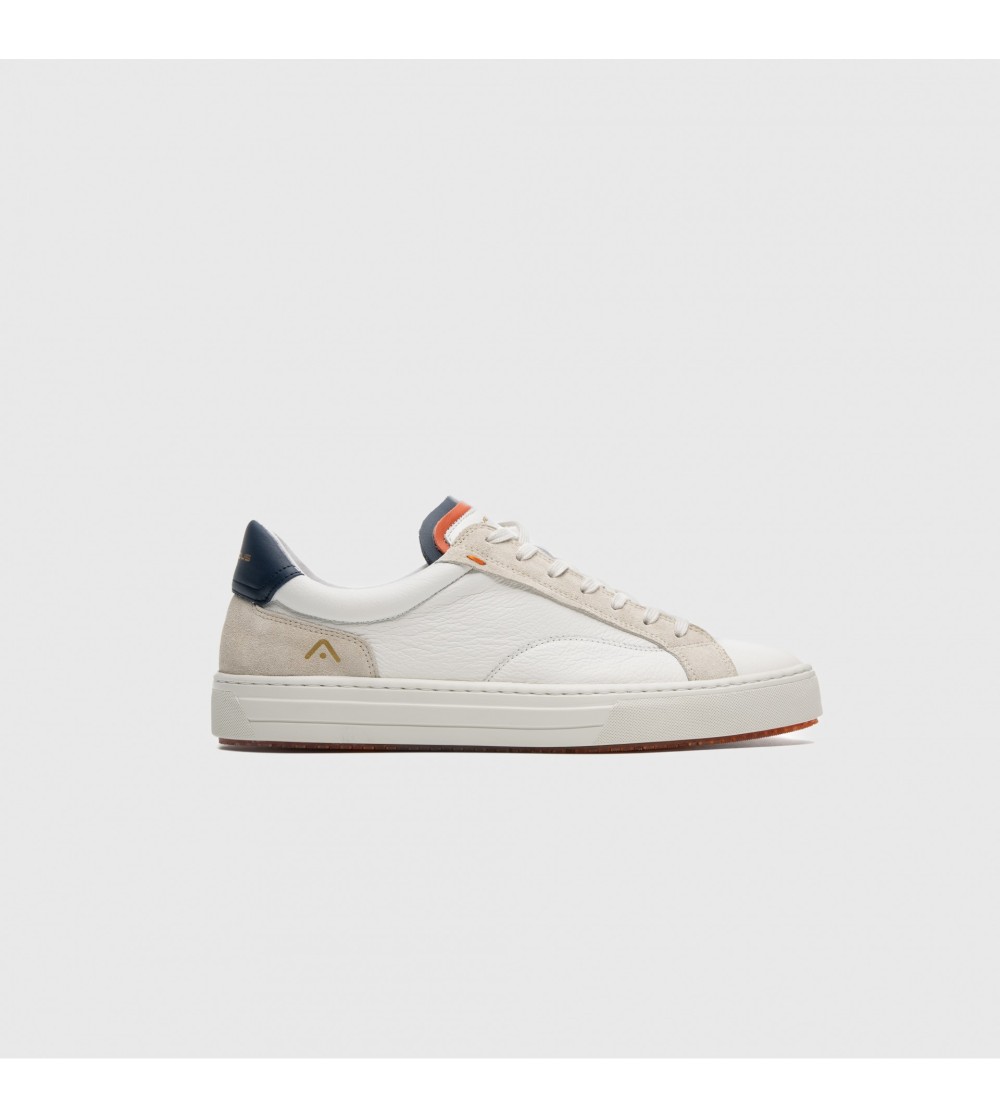 Ambitious Sneakers Pelle Cassetta Dettagli Camoscio Bianco