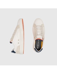 Ambitious Sneakers Pelle Cassetta Dettagli Camoscio Bianco