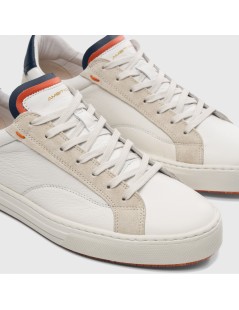 Ambitious Sneakers Pelle Cassetta Dettagli Camoscio Bianco