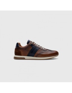 Ambitious Sneakers Vaschetta Bicolore Retro Camoscio Cognac