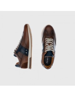 Ambitious Sneakers Vaschetta Bicolore Retro Camoscio Cognac