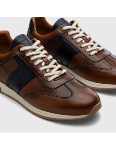 Ambitious Sneakers Vaschetta Bicolore Retro Camoscio Cognac