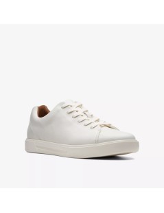 Clarks Sneakers Uomo Un Costa Liscio Tutto Pelle Bianco