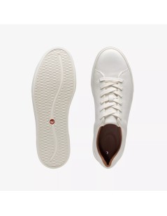 Clarks Sneakers Uomo Un Costa Liscio Tutto Pelle Bianco
