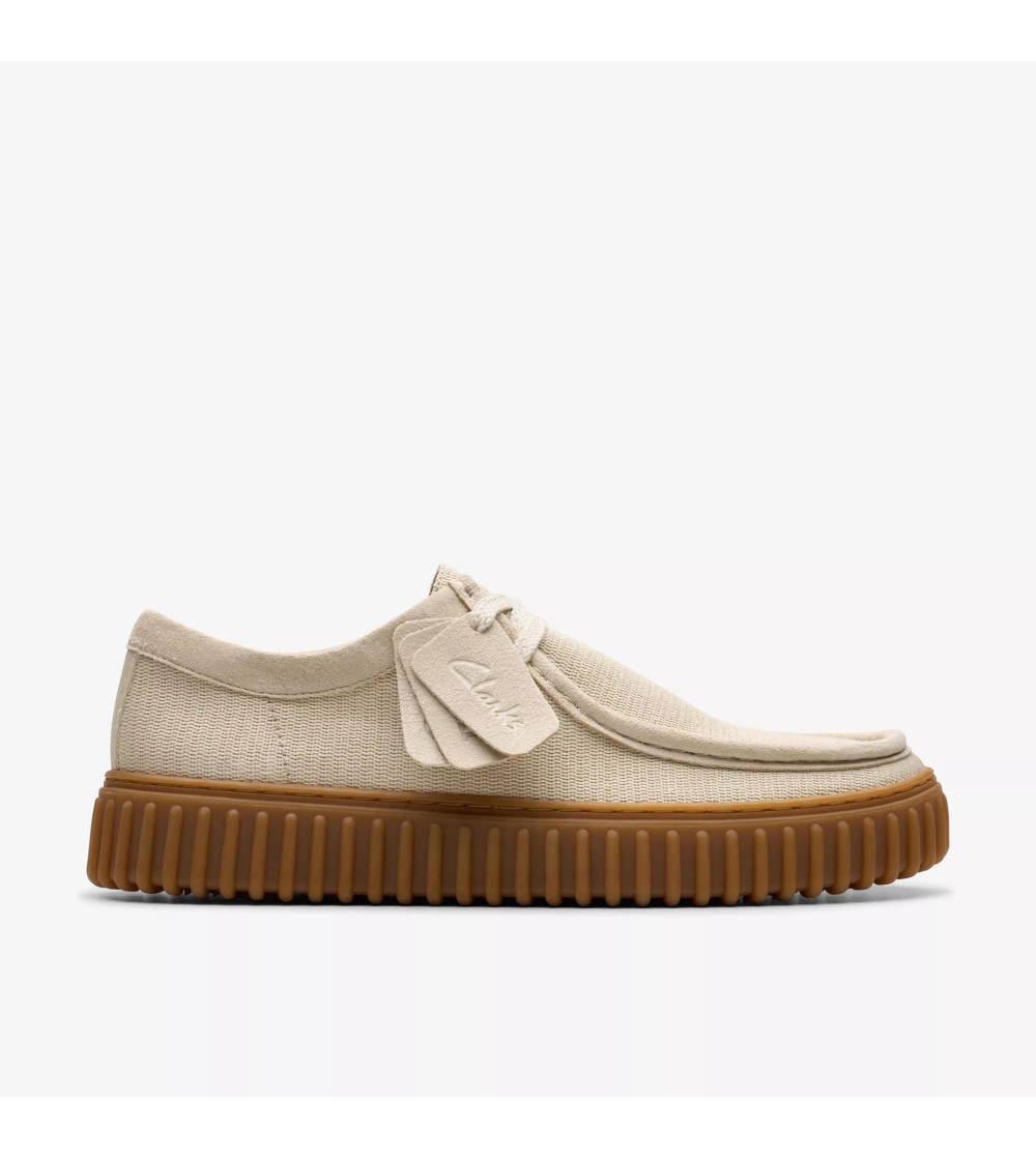 Clarks Stringate Torhill Vaschetta Fondo Rigato Off White