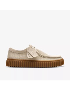 Clarks Stringate Torhill Vaschetta Fondo Rigato Off White