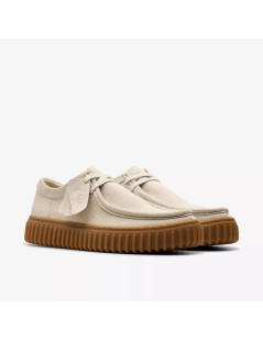 Clarks Stringate Torhill Vaschetta Fondo Rigato Off White