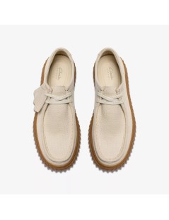 Clarks Stringate Torhill Vaschetta Fondo Rigato Off White