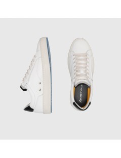Ambitious Sneakers Cassetta Dettagli Camoscio Bianco Nero