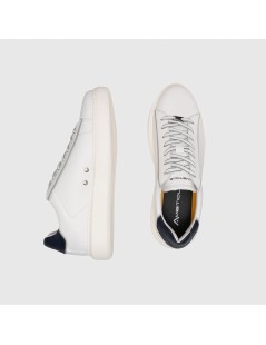 Ambitious Sneakers Fondo Cassetta Cuciture Retro Cocco Bianco Blu