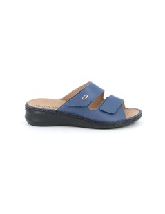 Grunland Ciabatta 2 Velcro Plantare Estraibile Nappa Jeans