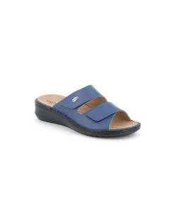 Grunland Ciabatta 2 Velcro Plantare Estraibile Nappa Jeans