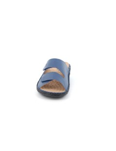 Grunland Ciabatta 2 Velcro Plantare Estraibile Nappa Jeans