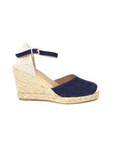 Raquel Perez Espadrillas Alto Braccialetto Caviglia Camoscio Blu