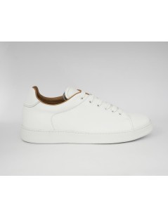 Rogal's Sneakers Uomo Cassetta Pelle Tutto Bianco