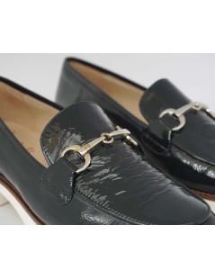 Luca Grossi Mocassino Donna Vaschetta Slim Naplak Blu Notte