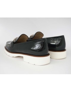 Luca Grossi Mocassino Donna Vaschetta Slim Naplak Blu Notte