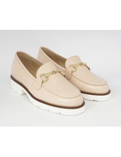 Luca Grossi Mocassino Donna Vaschetta Slim Naplak Nude