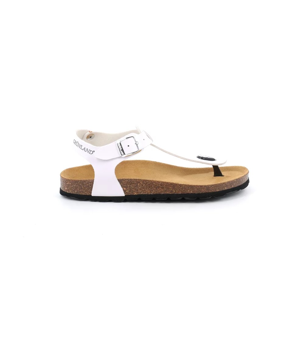 Grunland Sandalo Donna Infradito Gizeh Bio Bianco