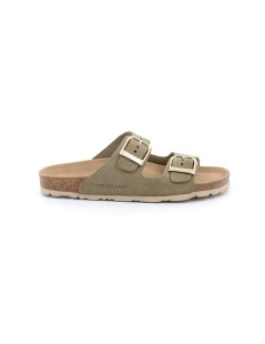 Grunland Ciabatta Arizona Biosoft 2 Fibbie Camoscio Oliva