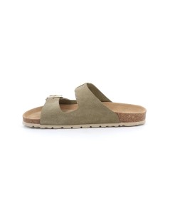 Grunland Ciabatta Arizona Biosoft 2 Fibbie Camoscio Oliva