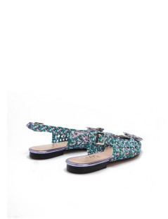 Hego's Slingback Traforata Punta Chiusa Gioiello Farfalla Glicine