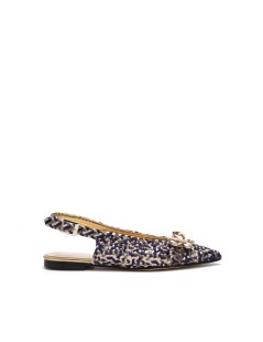 Hego's Slingback Traforata Punta Chiusa Gioiello Farfalla Talpa