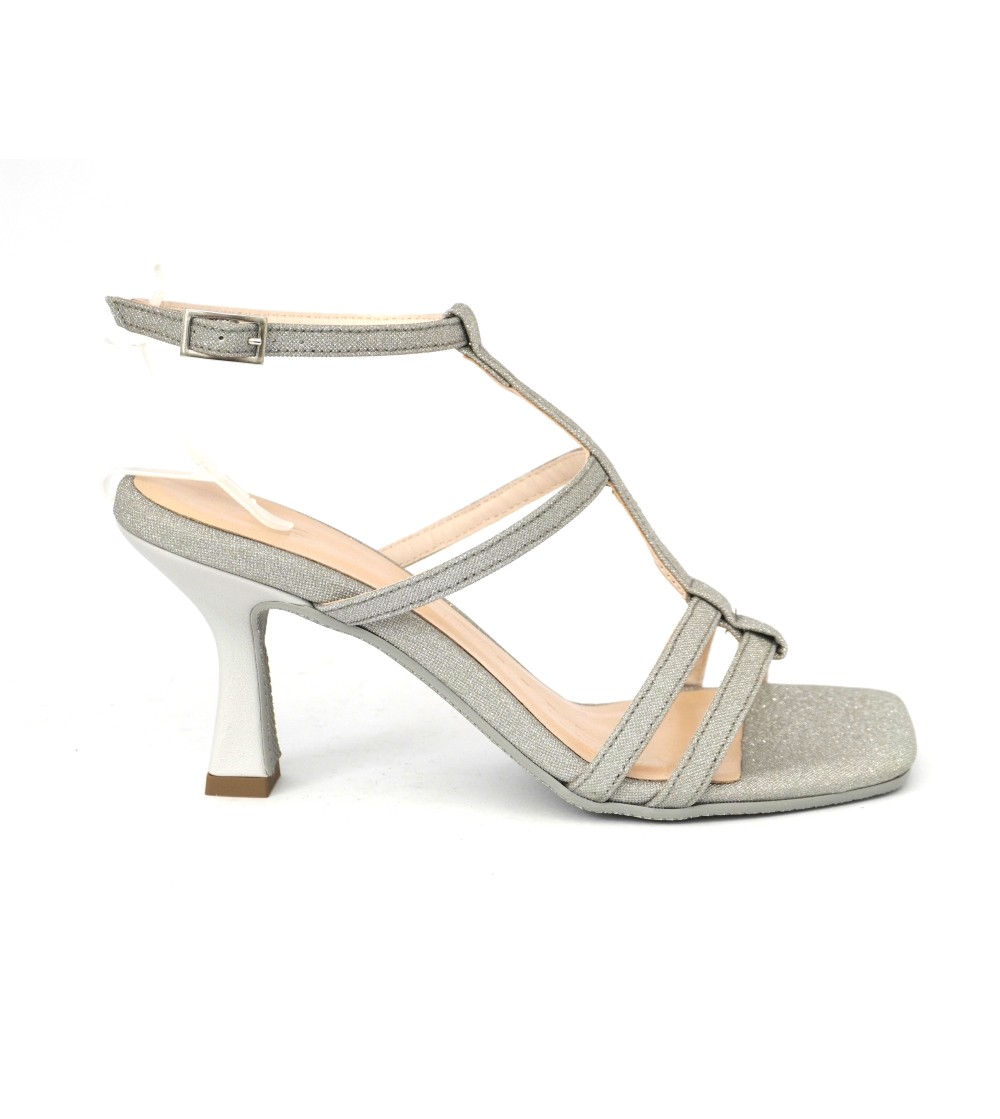 Lorenzo Mari Sandalo Tacco Medio Etrusca Galassia Argento